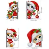 4Pcs Diamond Painting Acrylic Christmas Cat Wall Switch Sticker for Wall Decoration