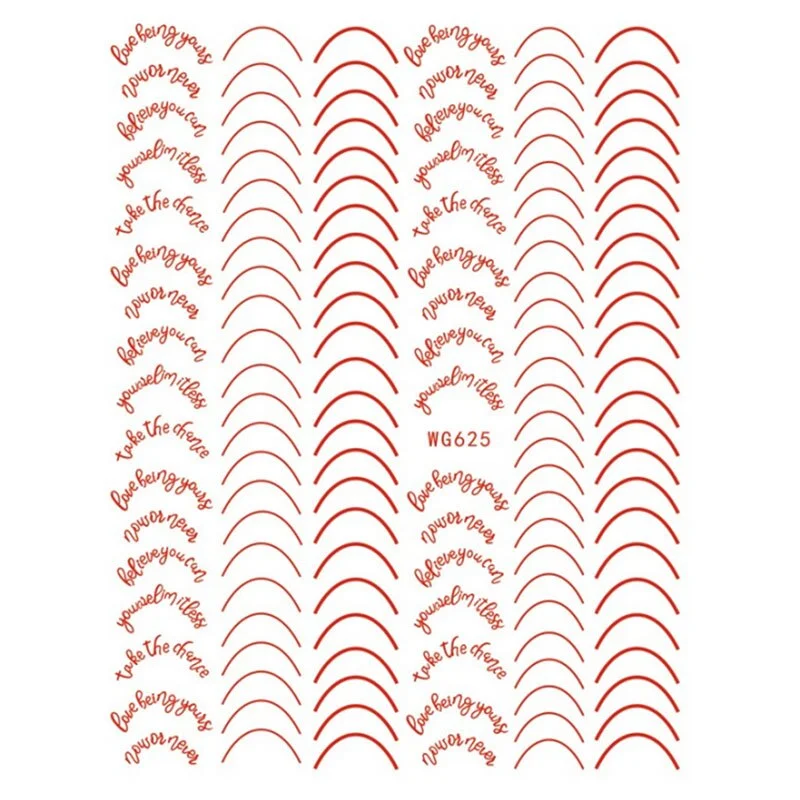 12-color Number Pattern Nail Sticker Decoration 3D Nail Art Stickers English Old Font Arabic Numeral Decals Designer Nail Foil