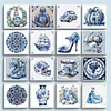 (Multi-Style) Blue And White Porcelain-11CT Stamped Cross Stitch 40*40cm/15.75*15.75in