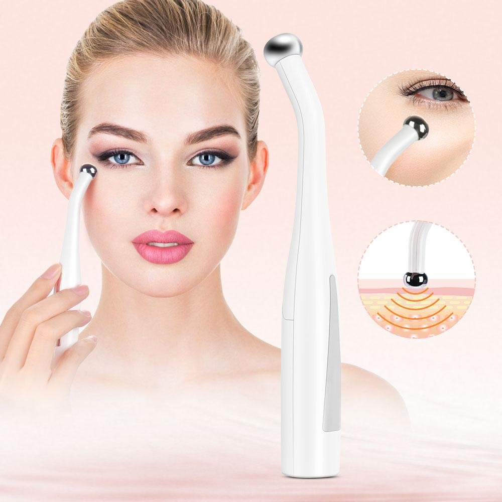 Vibrating Eye Massager Micro-current Eye Wand Negative Ion Importing Frown Lines Remover Anti Wrinkle Eyes Face Skin Care Tools