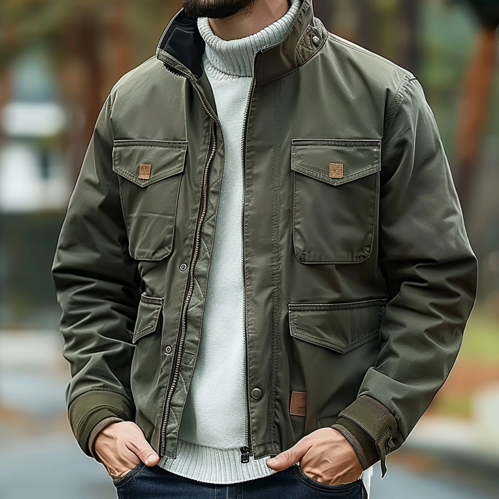 Men's Multi-Pocket Vintage Casual Jacket / TECHWEAR CLUB / Techwear