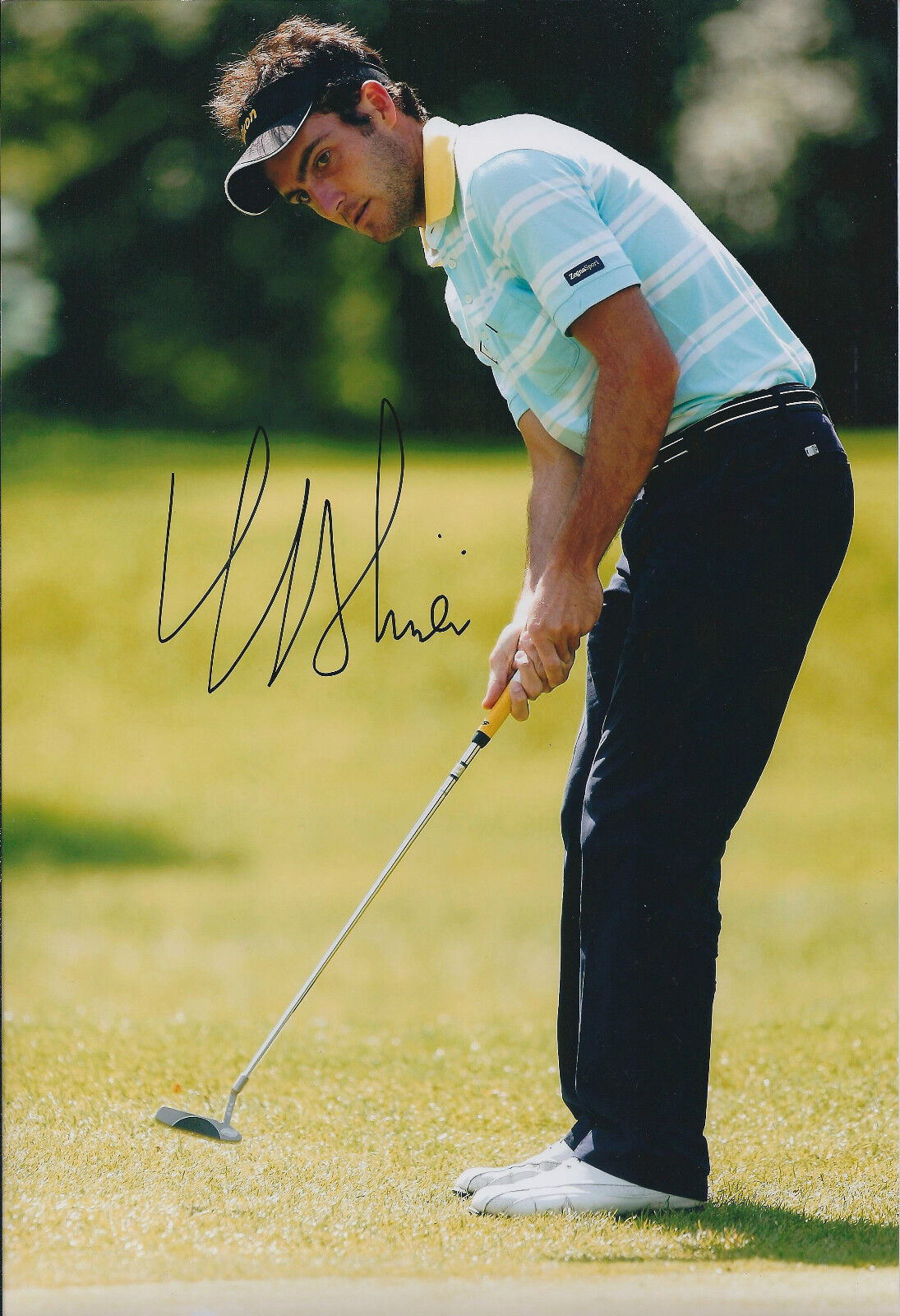 Edoardo MOLINARI SIGNED Autograph 12x8 Photo Poster painting AFTAL COA Italian GOLF Genuine