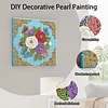 (25x25cm)DIY Flower Framed Handmade Pearl Painting Art Craft Kit Living Home Decor
