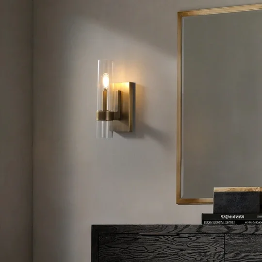 Glass Shaded Wall Sconce, Mura Short Wall Sconces for Living Room Vjlight