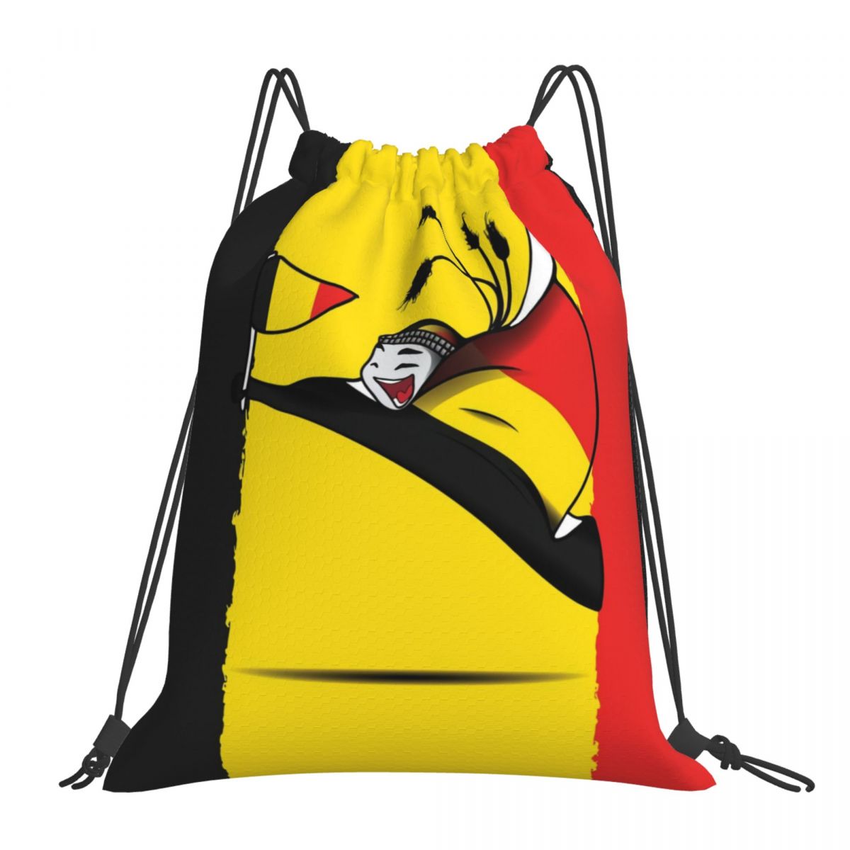 Belgium World Cup 2022 Mascot Waterproof Adjustable Lightweight Gym Drawstring Bag