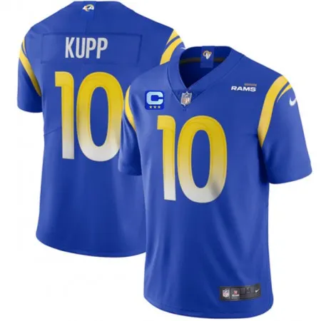 Men's Los Angeles Rams #10 Cooper Kupp 2022 Royal With 3-Star C Patch Vapor Limited Stitched Jersey