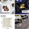 10 Pack | 8" Glossy Ivory Square Plastic Dessert Appetizer Plates With Wide Rim