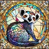 Diamond Painting-DIY Full Round Drill Stained Glass Lemur