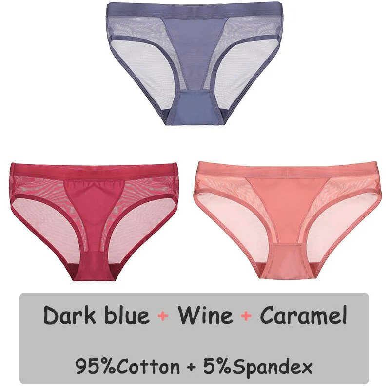 Billionm Seamless Panties Sexy Lingerie Mesh Female Underwear See-Through Underpants Low-Waist Briefs Girls Intimate Pantys