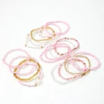 Boho Colorful Beaded Multi-layer Rice Bead Shell 17-piece Bracelet Set - Image 5