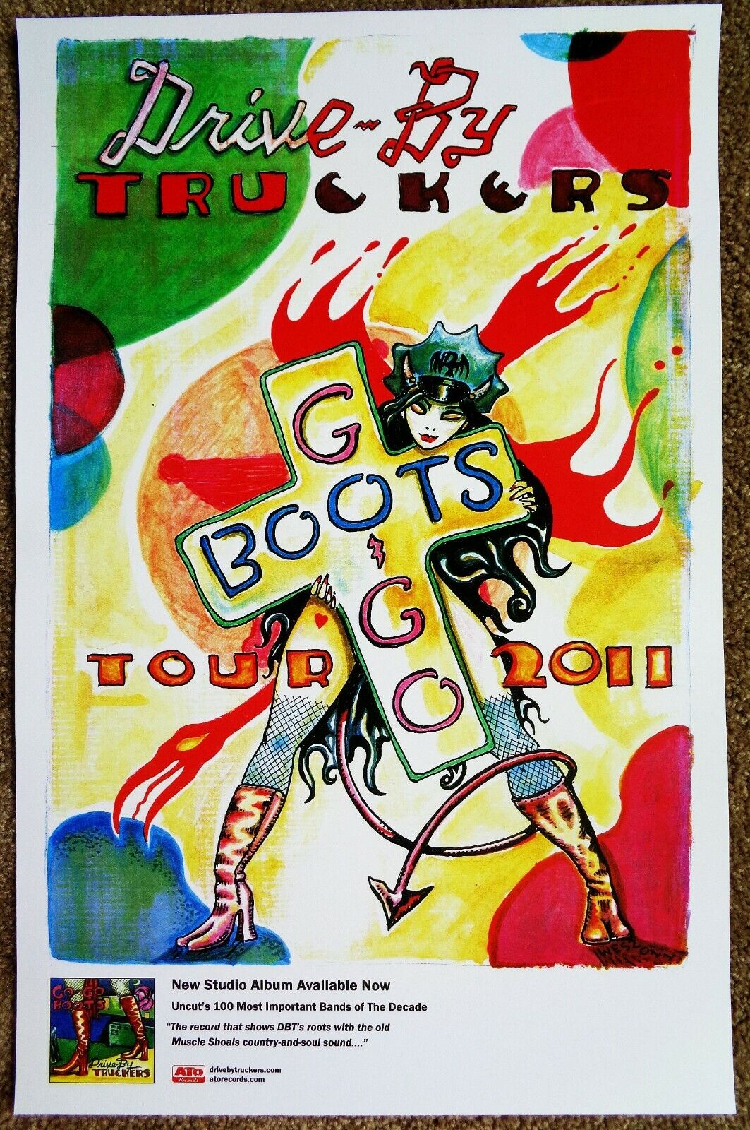 DRIVE-BY TRUCKERS Go-Go Boots POSTER 11x17 DRIVE BY