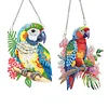 2Pcs Diamond Painting Parrot Diamond Art Pendant Wall Decor