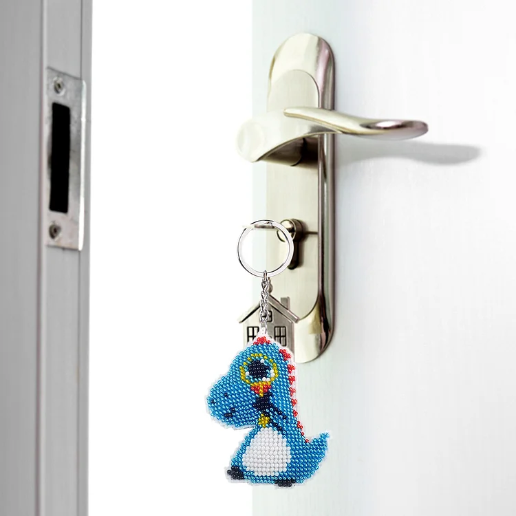 Diy Cross Stitch Keychain Kit, Cross Embroidery Keychain
