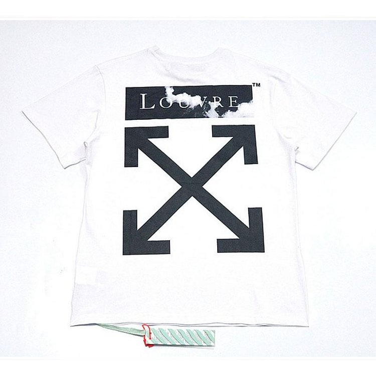 Off White T Shirt Cloud Arrow Short Sleeve Printed Summer Men's and Women's Round Neck Tshirt Owt