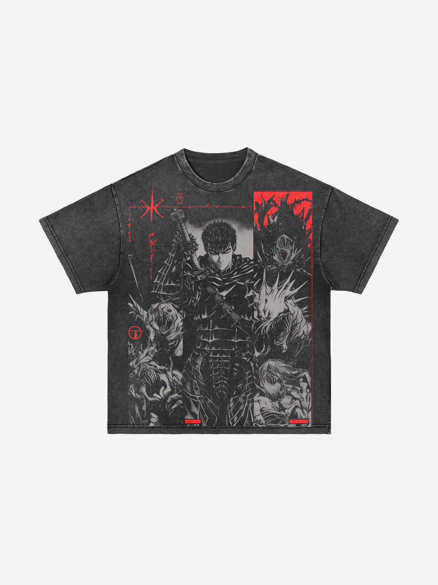 Berserk Manga Graphic Acid Wash T-shirt