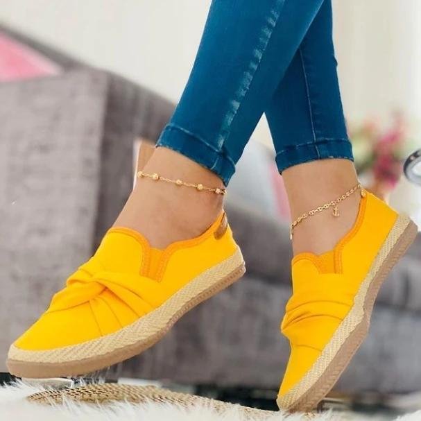 Flat Heel Suede Loafers -loafers