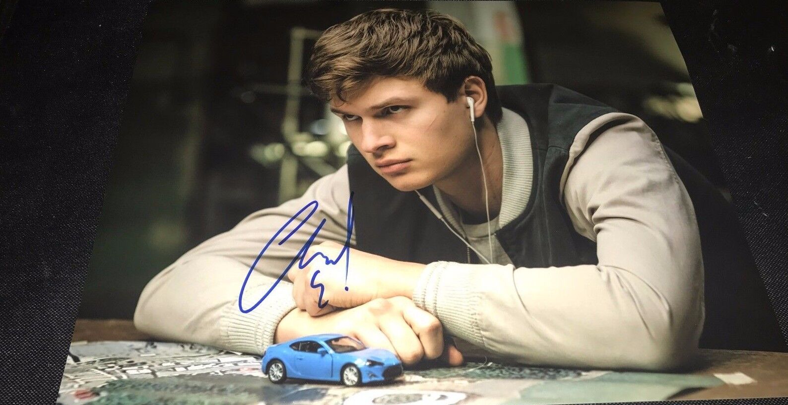 Ansel Elgort As Baby In Baby Driver Hand Signed 11x14 Autographed Photo Poster painting w/COA