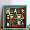 Christmas Tree Snowman-14CT Stamped Cross Stitch 40*40cm/15.75*15.75in