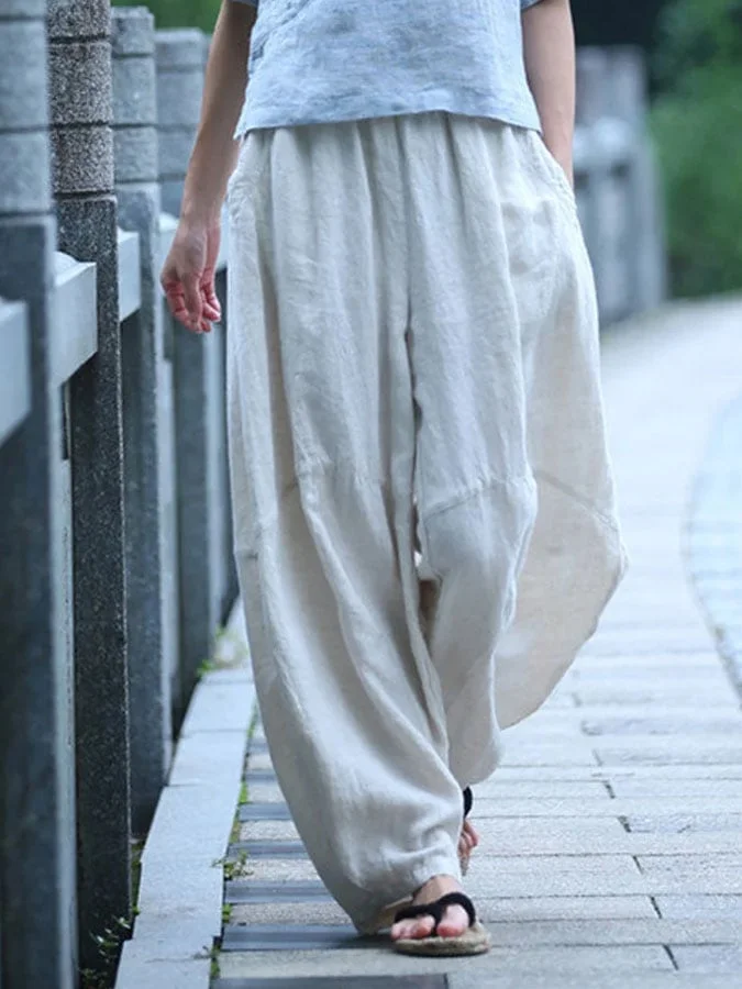 Women's Casual Solid Color Loose Pants