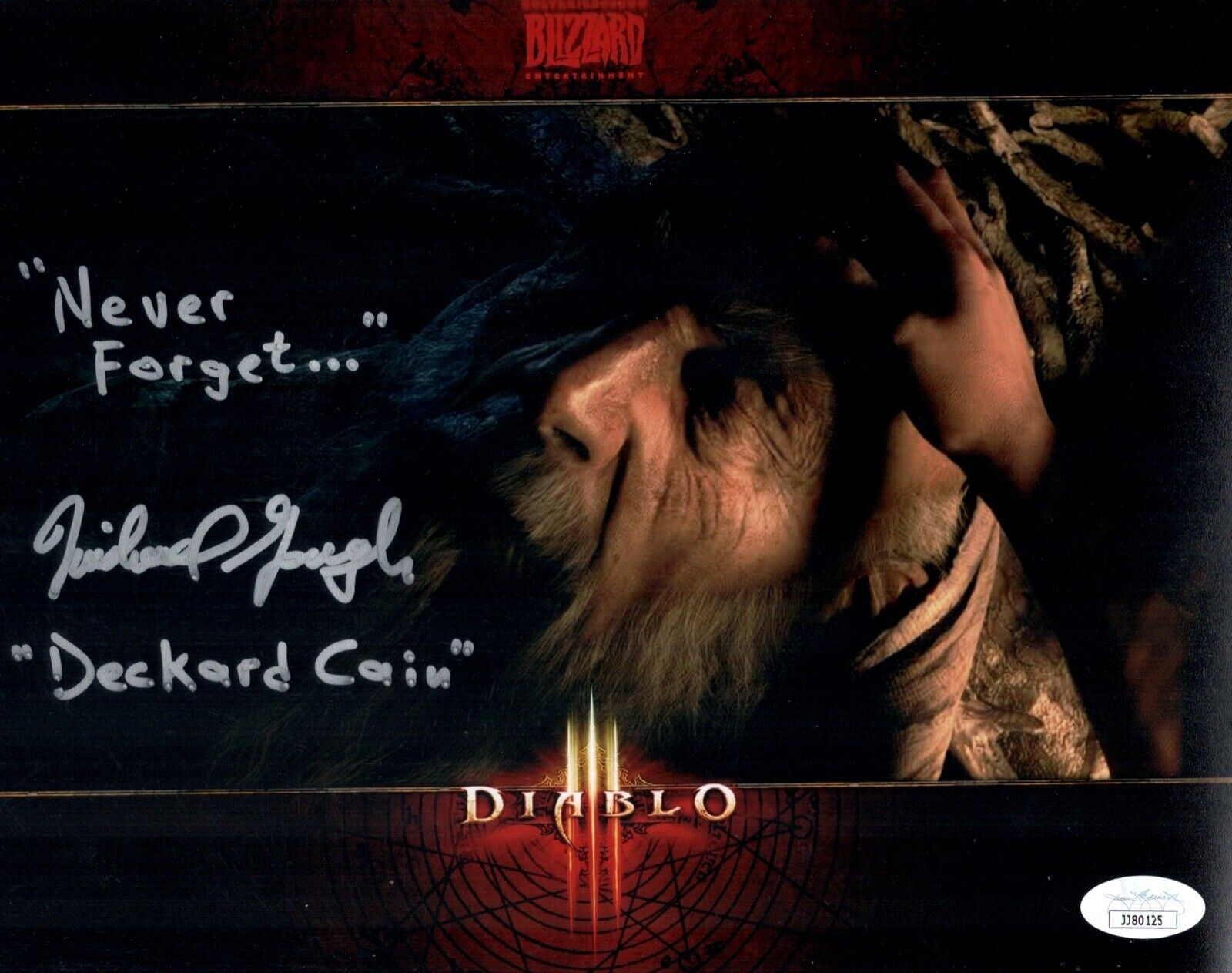 MICHAEL GOUGH Signed 8x10 Photo Poster painting DIABLO DECKARD CAIN Autograph COA JSA Cert