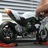 Kawasaki H2R Motorcycle Model With Engine Startup, Throttle Control, And Exhaust Spray Simulation, Die-Cast Bike, Ideal Gift For Men