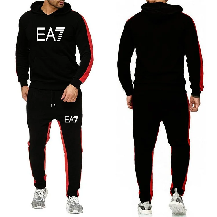 Men′s Athletic Tracksuit Sweat Suits for Men Outfits Men Autumn Winter Sweater Casual Suit Men Hooded plus Size