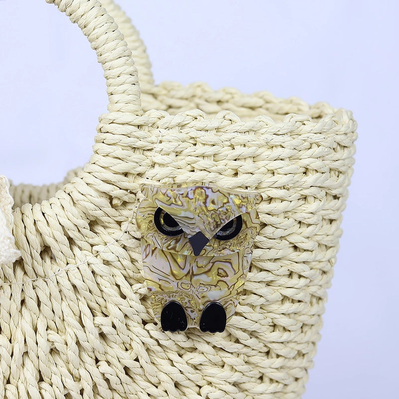 Retro Minimalist Pin Owl Arylic Stoving Varnish Unisex Brooches