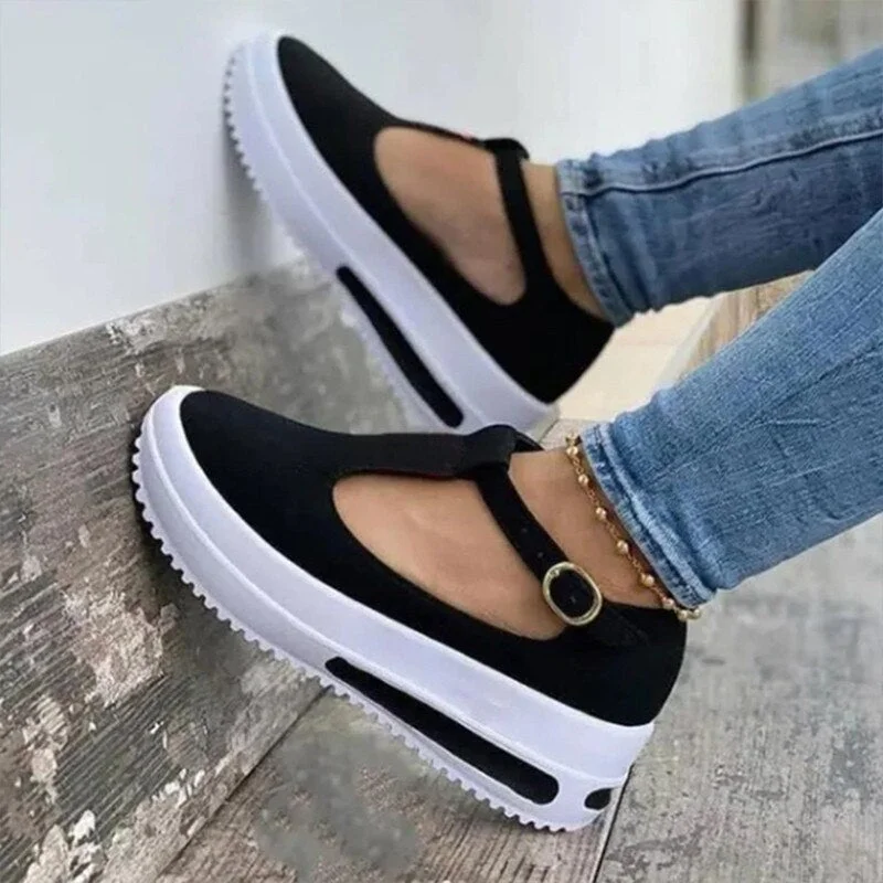 2022 New Women Sandals Vintage Wedge Shoes Buckle Strap Straw Thick Bottom Flats Platform Sandals Female Open Toe Beach Footwear