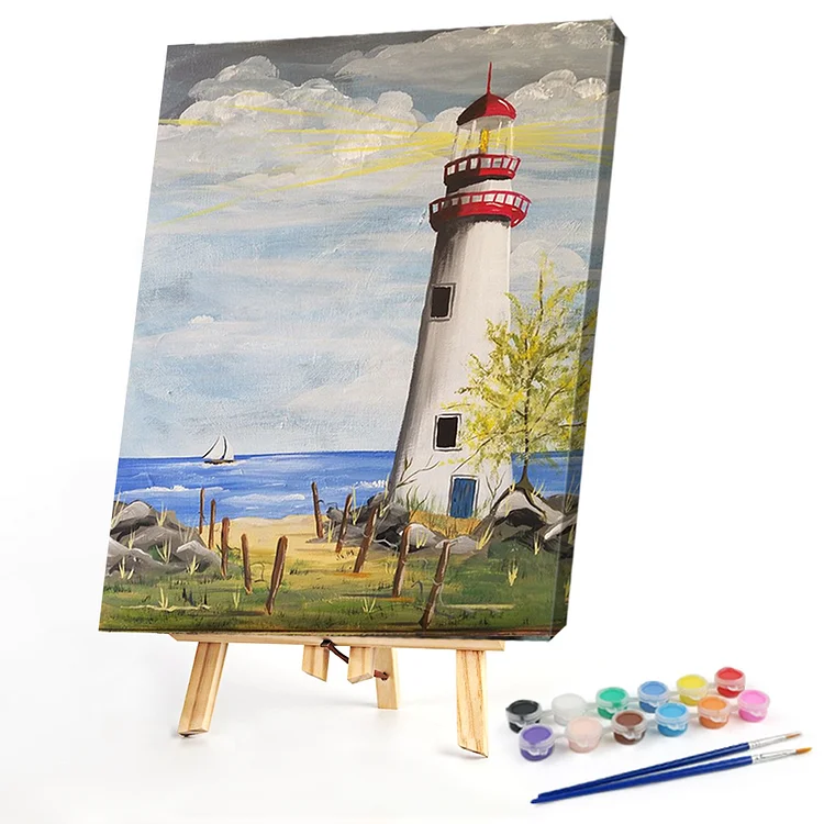 Oil Paint By Numbers - Lighthouse - 40*50CM