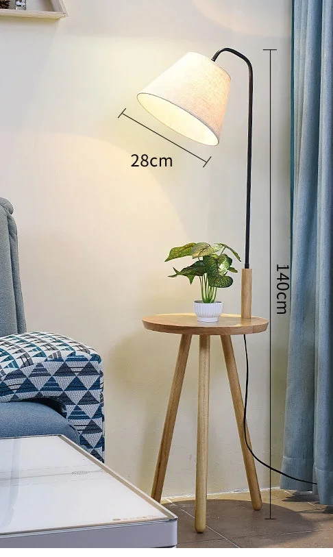 Log Floor Lamp Creative Living Room Sofa Coffee Table Study Balcony Personality Small Table Cloth Cover Vertical Table Lamp