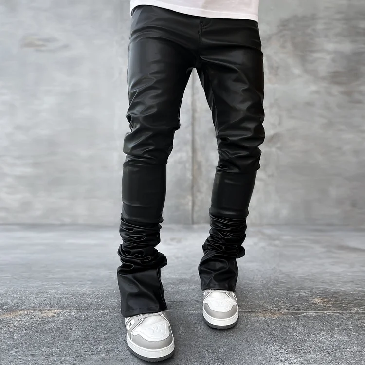 Vintage Casual Comfortable Essentials Leather Pants