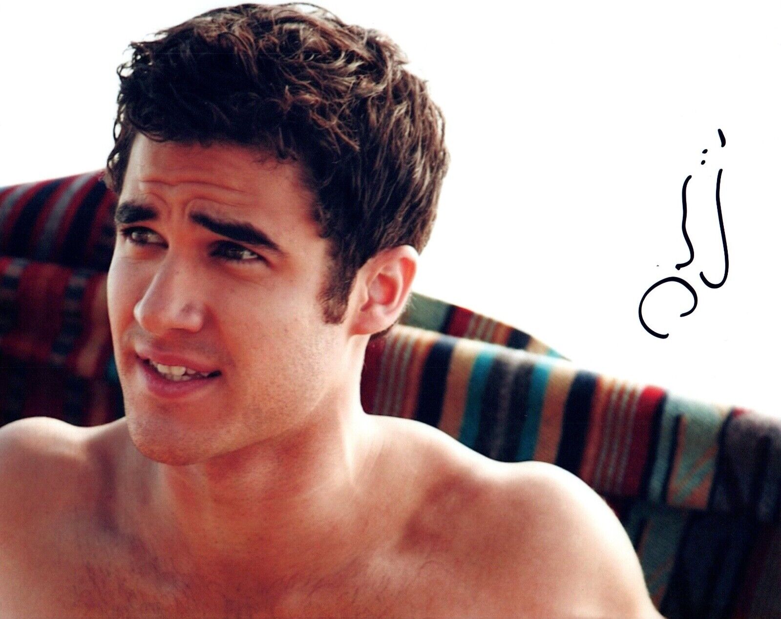 Darren Criss Signed Autograph 8x10 Photo Poster painting GLEE Hot Sexy Actor Shirtless Pose COA