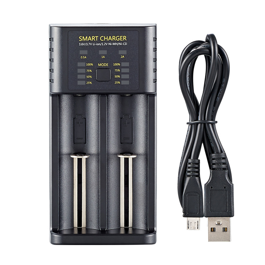 

2 Slots USB Smart Battery Charger for 3.6V/3.7V Lithium Ni-MH/Ni-Cd Battery, 501 Original