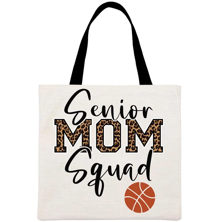 Senior Basketball mom  funny Printed Linen Bag-Annaletters