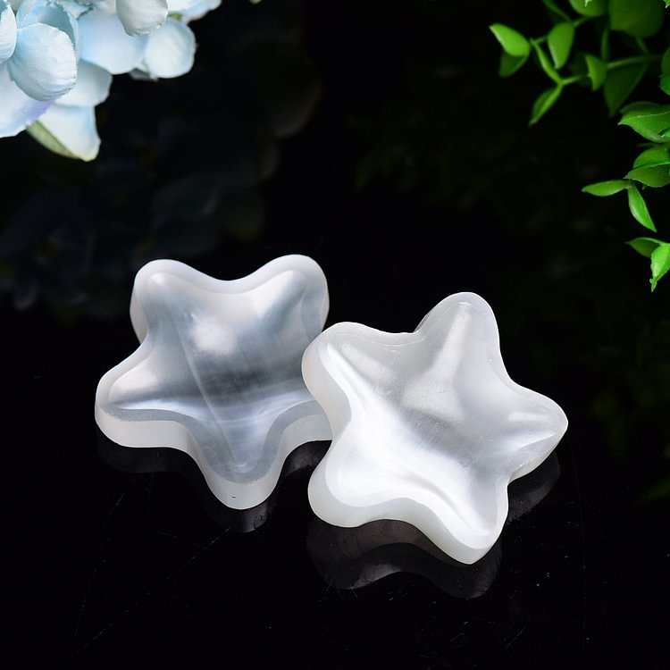 2.3" Star Shape Selenite Bowl