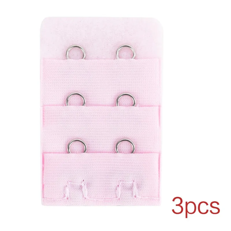 3PCS Bra Extension Lingerie Strap Extender Replacement Womens Accessoires With 3 Hooks Bar Extender Buckle Extension Lingerie