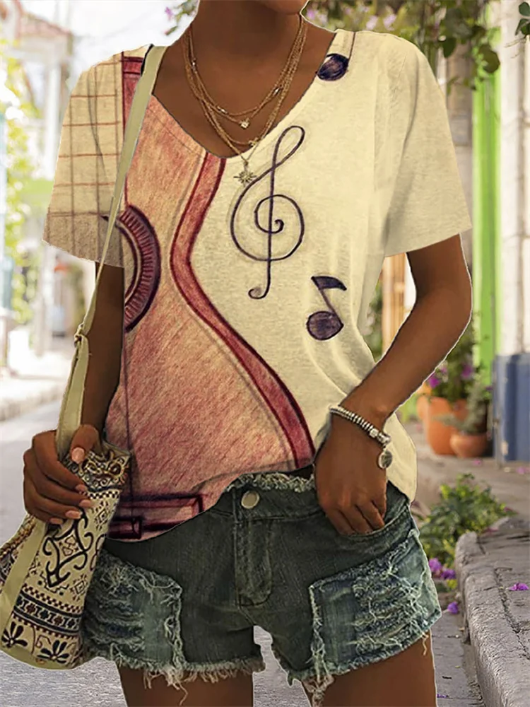 Music Vintage Art Doodle T-Shirt