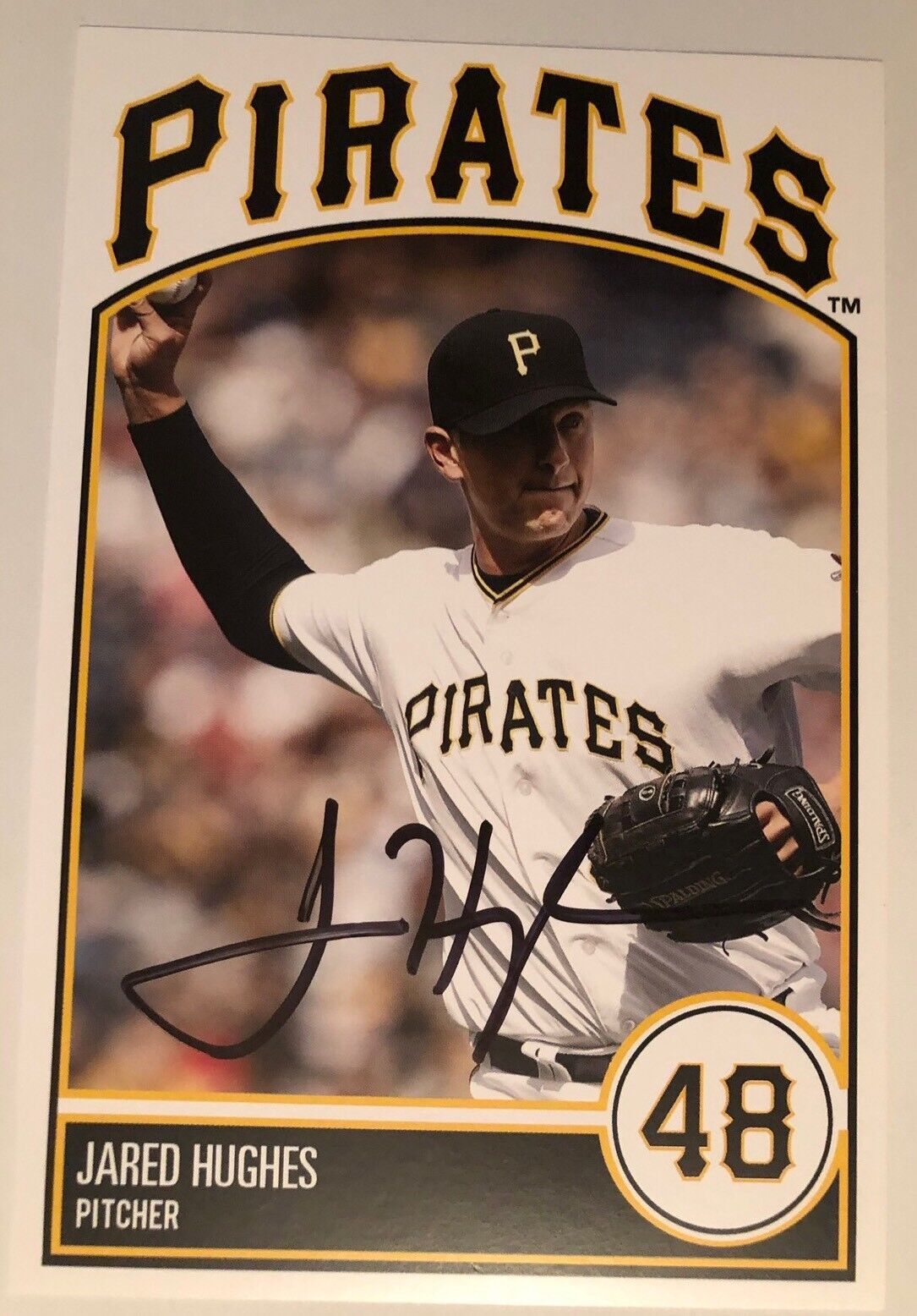 Jared Hughes SIGNED AUTOGRAPHED POSTCARD Pittsburgh PIRATES Photo Poster painting 4X6