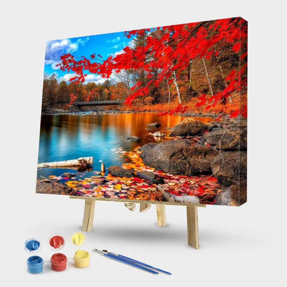 Maple by Lake - Paint By Numbers(50*40CM)