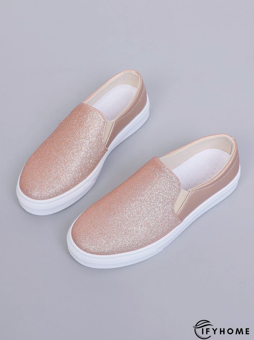 Glitter Split Joint Slip On Casual Shoes | IFYHOME