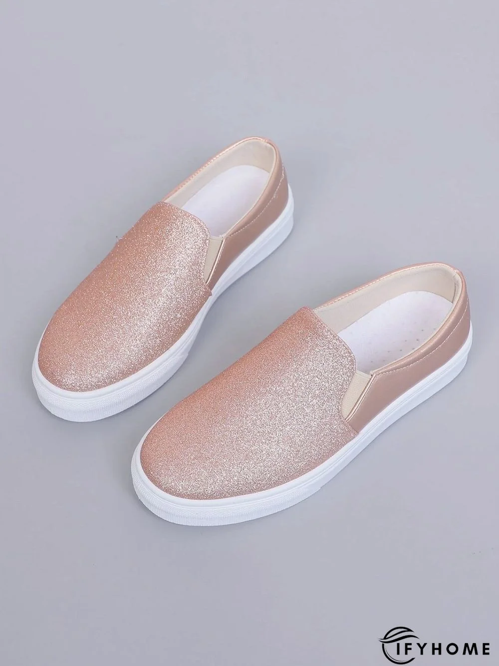 Glitter Split Joint Slip On Casual Shoes | IFYHOME
