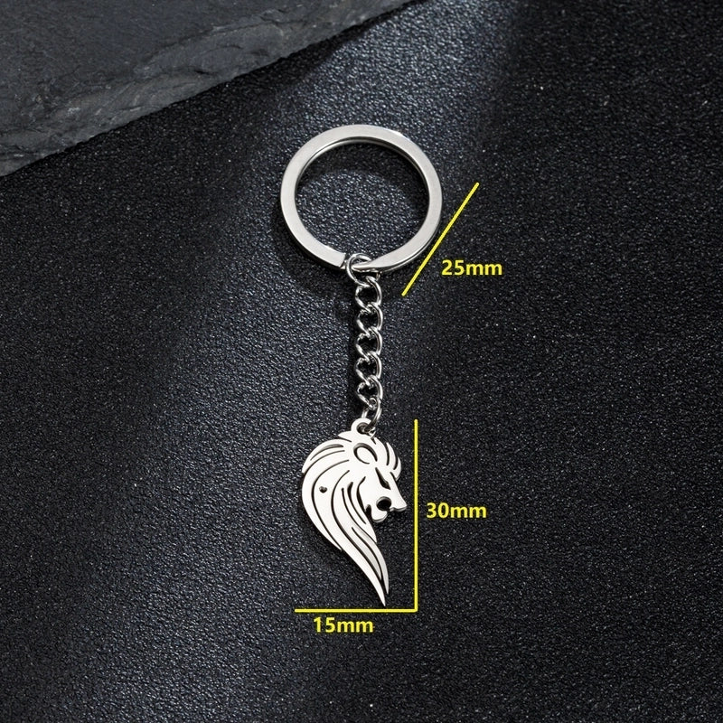 Minimalist Animal Stainless Steel Keychain
