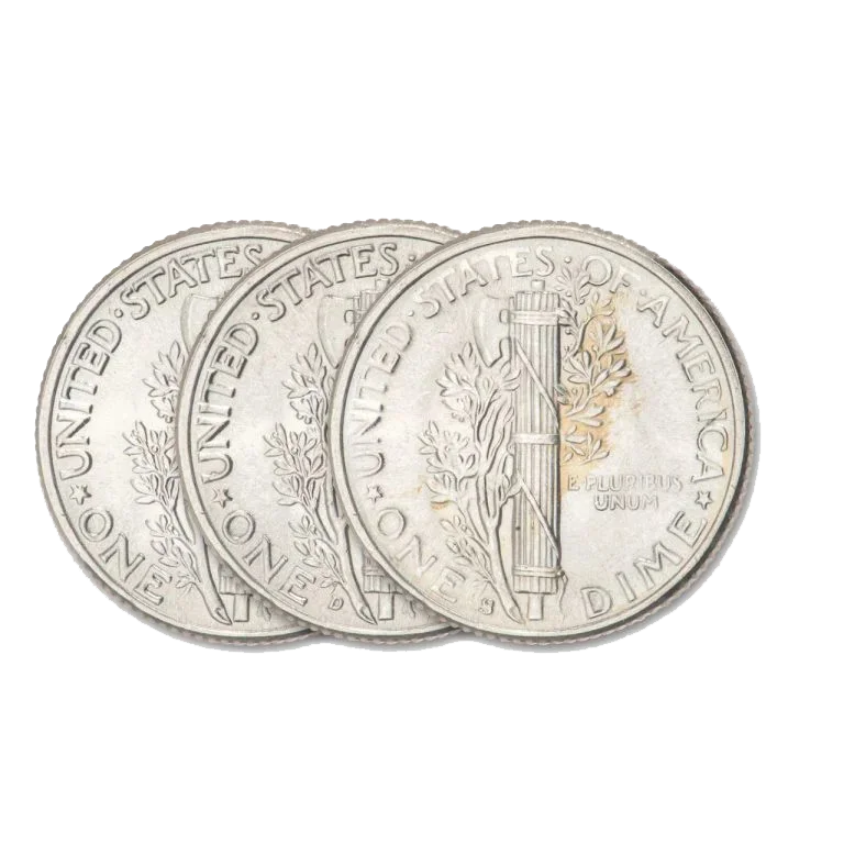 1941-1945 Full DPS Mercury Dime Coins 15Pcs