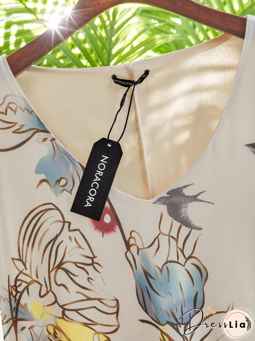 Mesh Floral Boho Short Sleeve Maxi Dress