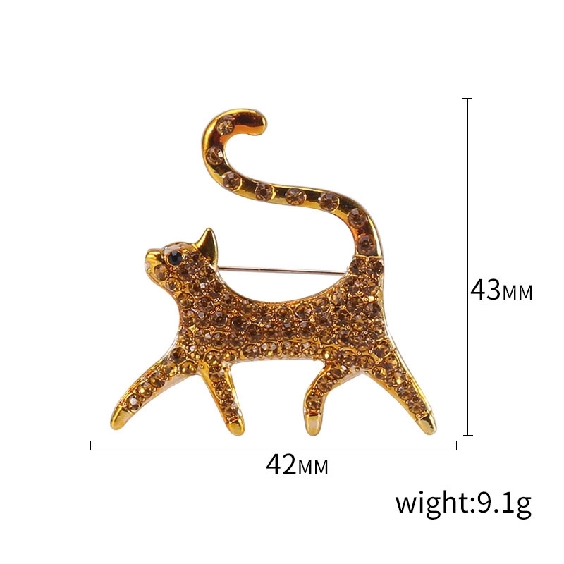 Classic Style Pin Cat Alloy Rhinestone Women’s Brooches
