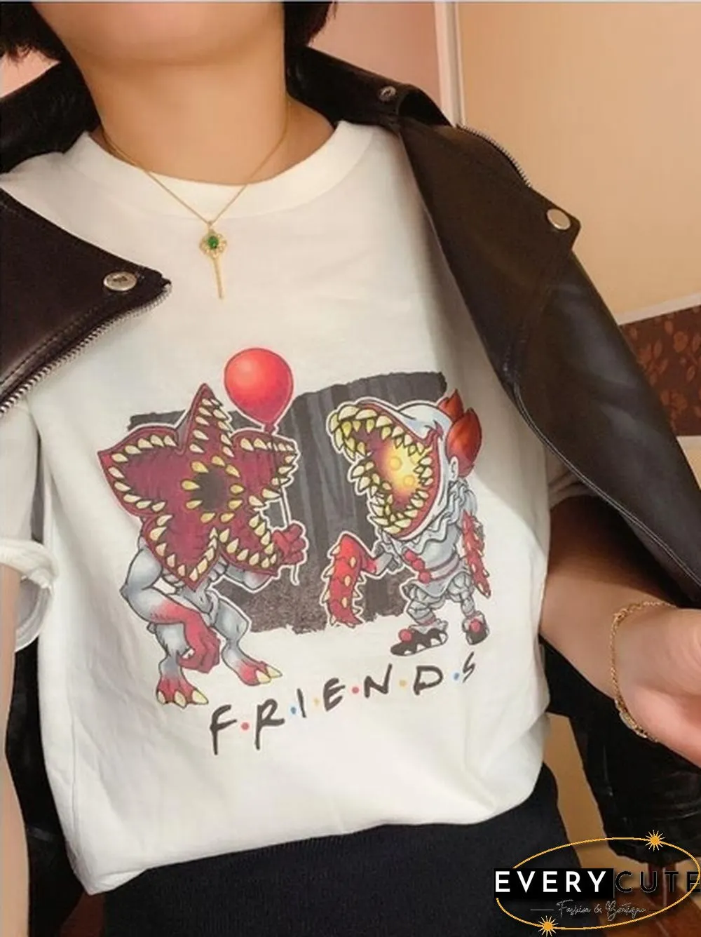 Lion Movie Show Unisex Stranger Things Pennywise Friends T-Shirt Halloween Horror Tee Cute