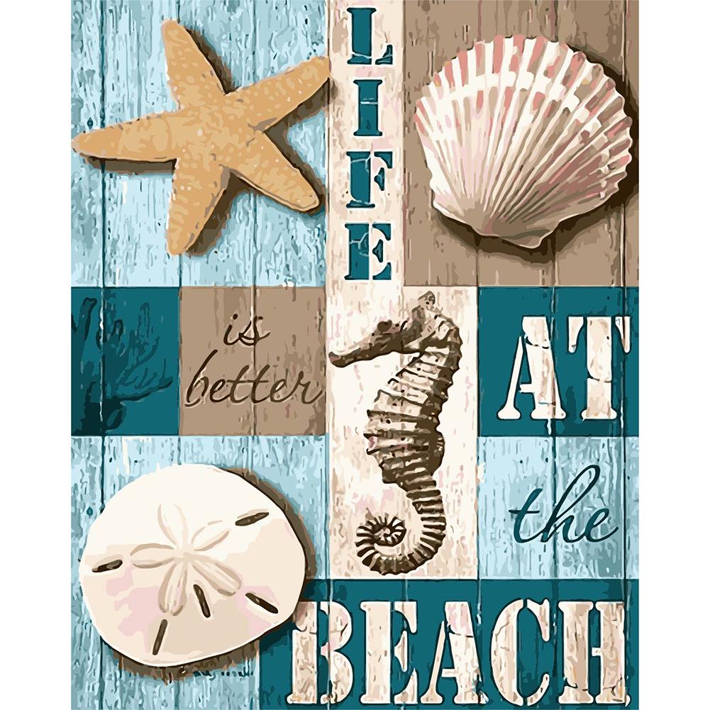 

40*50CM Paint By Numbers-Sea Shell, 501 Original