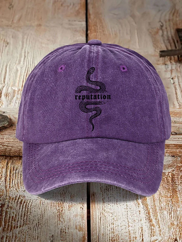 Album Inspiration Reputation Snake Print Washed Hat