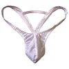 Men's Fashion Sexy Hollow Out Double Low Brief Thong G-String Bikinis Underwear