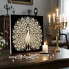 (30x30cm)Peacock DIY Pearl Painting Art With Inner Frame Handmade Pearl Material Art Kit Living Room Decor